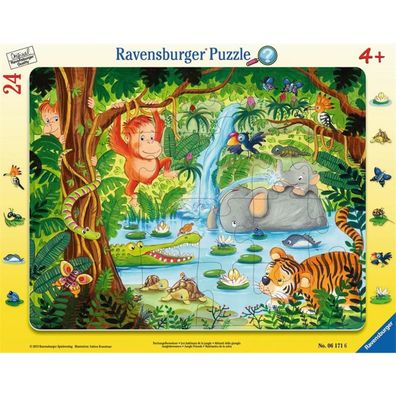 Ravensburger Rahmenpuzzle 24 Teile Dschungelbewohner