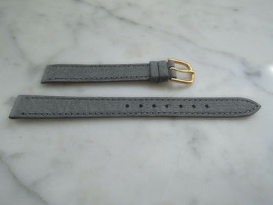 Leder Uhrenarmband Ersatzband grau 12mm b474