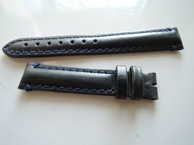 Leder Uhrenarmband blau 15mm b59