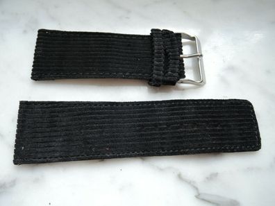Leder Uhrenarmband Ersatzband schwarz 30mm b34