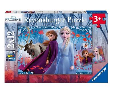 Ravensburger Kinder Puzzle 2 x 12 Teile Disney Frozen 2 Reise ins Ungewisse