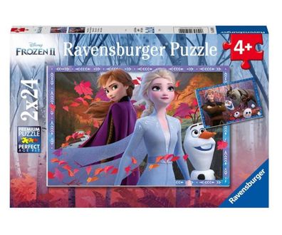 Ravensburger Kinder Puzzle 2 x 24 Teile Disney Frozen 2 Frostige Abenteuer