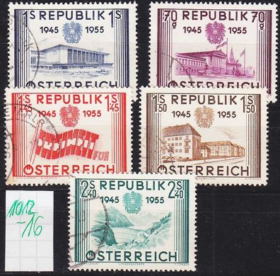 Österreich Austria [1955] MiNr 1012-16 ( O/ used )
