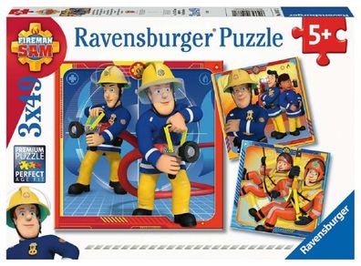 Ravensburger Kinder Puzzle 3 x 49 Teile Unser Held Feuerwehrmann Sam