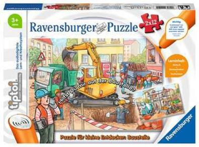 Ravensburger tiptoi Puzzle 2 x 12 Teile Baustelle