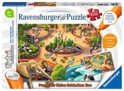 Ravensburger tiptoi Puzzle 2 x 12 Teile Zoo