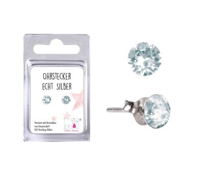 bb Klostermann Ohrenstecker Silber crystal weiß