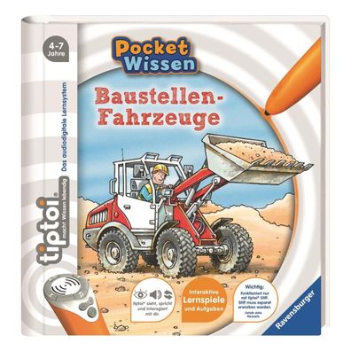 tiptoi® Buch Pocket Wissen Baustellenfahrzeuge