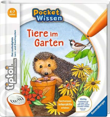 Ravensburger tiptoi® Buch Pocket Wissen Tiere im Garten