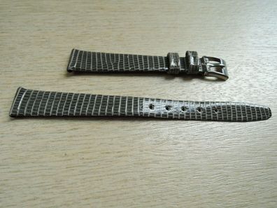 Leder Uhrenarmband Eidechse Ersatzband grün grau 12mm b426