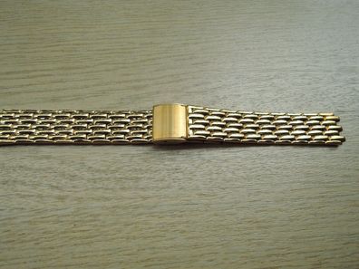 Ersatzband Uhrenarmband goldfarben Edelstahl 12,5mm b260