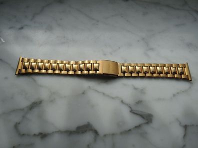 Uhrenarmband Edelstahl Ersatzband goldfarben 20mm b 101 a