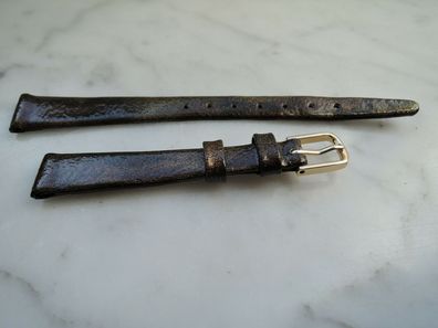 Leder Uhrenarmband Ersatzband bronze metallic 12mm b642