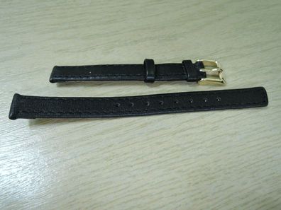 Leder Uhrenarmband Ersatzband schwarz 10mm b524