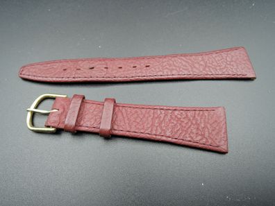 Leder Uhrenarmband Ersatzband rot braun 19mm b361
