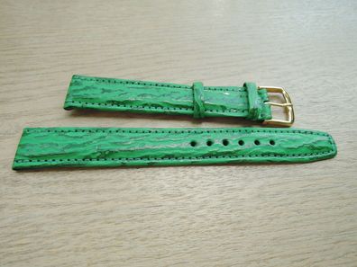 XL Leder Uhrenarmband Hai grün 17 mm b43