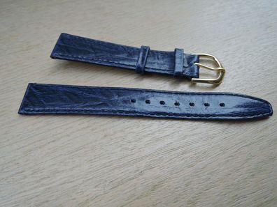 Leder Uhrenarmband blau 16mm b254