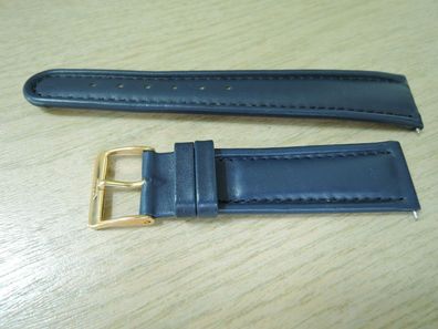 Leder Uhrenarmband Ersatzband blau 20mm b194