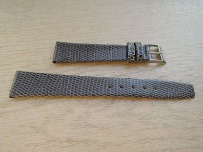 Leder Uhrenarmband Eidechse Ersatzband grau 16mm b261