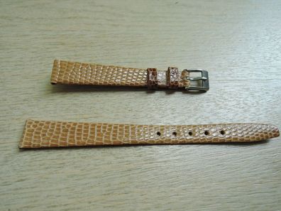 Leder Uhrenarmband Eidechse Ersatzband braun 12mm b463