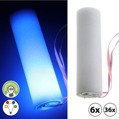 6/36x LED Leuchtstab 15x4cm Glowstick batteriebetrieben Leuchtfunktion Lichtstab