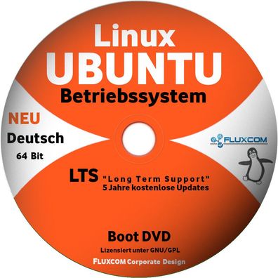 Ubuntu 20.04.3 LTS, 64 Bit, Linux, Deutsch, DVD, vollständiges Betriebssystem