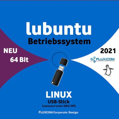Lubuntu 22.04 LTS 64bit 32 GB USB-Stick Linux Betriebssystem Markenware
