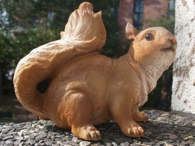 Eichhörnchen Deko Figur lebensgroß 25cm Gartenfigur Dekofigur NEU (Gr. Lebensgroß)