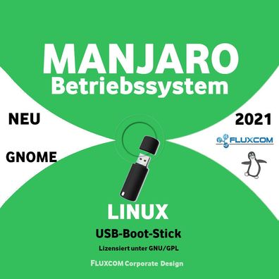 Manjaro 21.0.7 64 Bit USB, Linux Betriebssystem GNOME auf USB-Boot-Stick