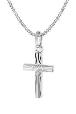 trendor Schmuck Kreuz und Halskette für Kinder 925 Silber 51628