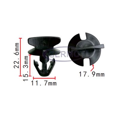 5x Befestigungs-Clip Radkasten Kraftstoffleitung passend für Mercedes 0029880542