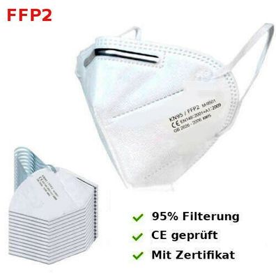 FFP2 Atemschutzmaske Mundschutz Maske 5 Lagig N95 Gesichtsmaske Nase-Mund-Schutz