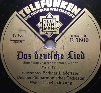 Friedrich JUNG "Das deutsche Lied - Eine Folge unserer schönsten Lieder" 12"