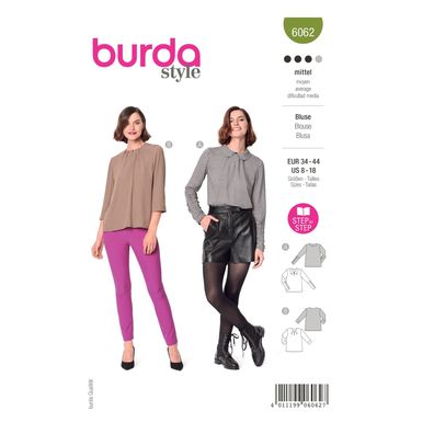 burda style Papierschnittmuster Bluse #6062