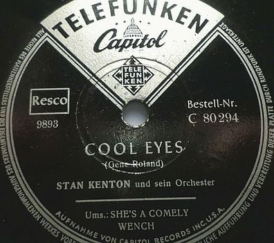 Jerri Winters & Stan Kenton "Cool Eyes / She´s A Comely Wench" Telefunken 1953