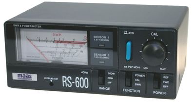 MAAS RS-600 SWR & PWR Meter Stehwellenmessgerät / Power-Meter HF / VHF / UHF