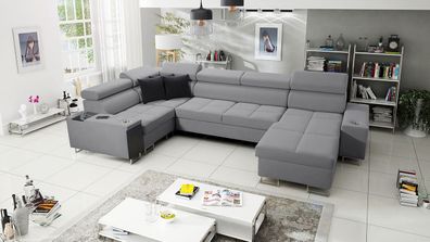 Ecksofa Genewa IV Mini mit Bettkasten und Schlaffunktion Bettfunktion Eckcouch