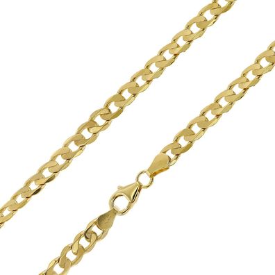 trendor Schmuck Halskette Panzer Gold auf Silber 925 Breite 5 mm 51630
