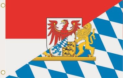 Fahne Flagge Brandenburg - Bayern Hissflagge 90 x 150 cm