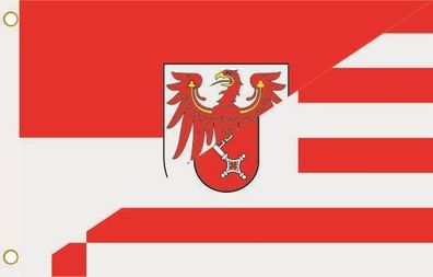 Fahne Flagge Brandenburg - Bremen Hissflagge 90 x 150 cm