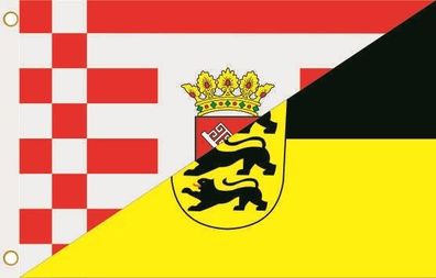 Fahne Flagge Bremen - Baden-Württemberg Hissflagge 90 x 150 cm