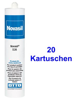 Novasil® S26 20x310ml Silikon-Kleb- und Dichtstoff schwarz für Elastische Klebungen