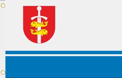 Fahne Flagge Gdynia Gdingen (Polen) Hissflagge 90 x 150 cm