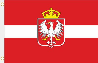 Fahne Flagge Gniezno Gnesen (Polen) Hissflagge 90 x 150 cm