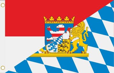 Fahne Flagge Hessen - Bayern Hissflagge 90 x 150 cm