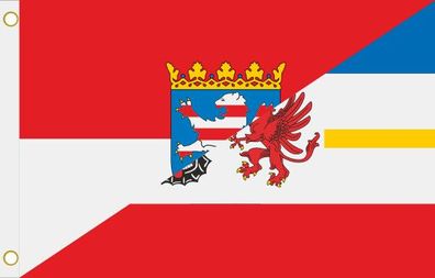 Fahne Flagge Hessen - Mecklenburg-Vorpommern Hissflagge 90 x 150 cm