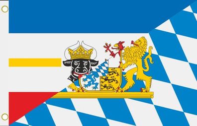 Fahne Flagge Mecklenburg-Vorpommern - Bayern Hissflagge 90 x 150 cm
