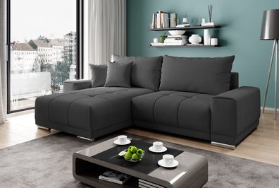 FURNIX Eckcouch Muschio L-Form Sofa Couch mit Schlaffunktion Schlafsofa AL 21