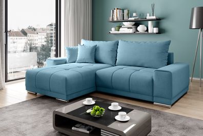 FURNIX Eckcouch Muschio L-Form Sofa Couch mit Schlaffunktion Schlafsofa AL 14