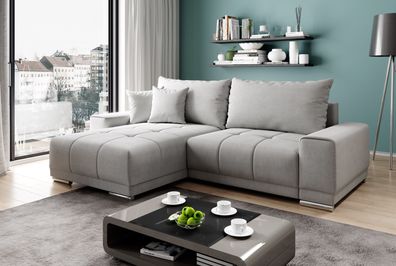 FURNIX Eckcouch Muschio L-Form Sofa Couch mit Schlaffunktion Schlafsofa AL 13